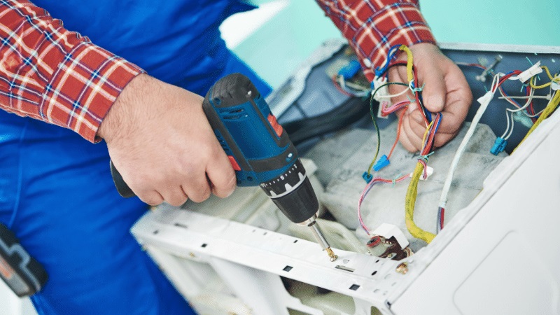Demirci Profilo Profilo çamaşır makinesi kart tamiri – Su almama arızası orijinal parça ile giderildi. - Teknik servis örneği